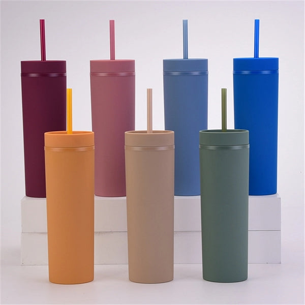 16 Oz Water Bottle With Straw
