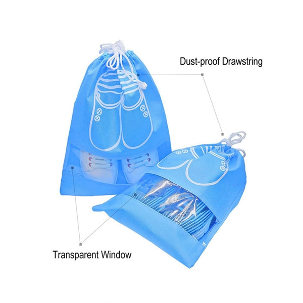 Travel Shoe Storage Bag Dustproof Drawstring Pocket