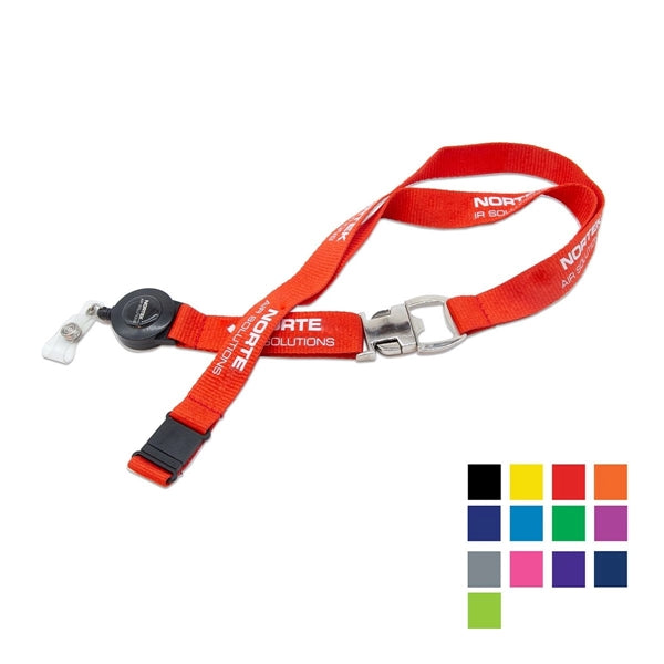 3/4" Polyester Lanyard w/ Bottle Opener & Retractable