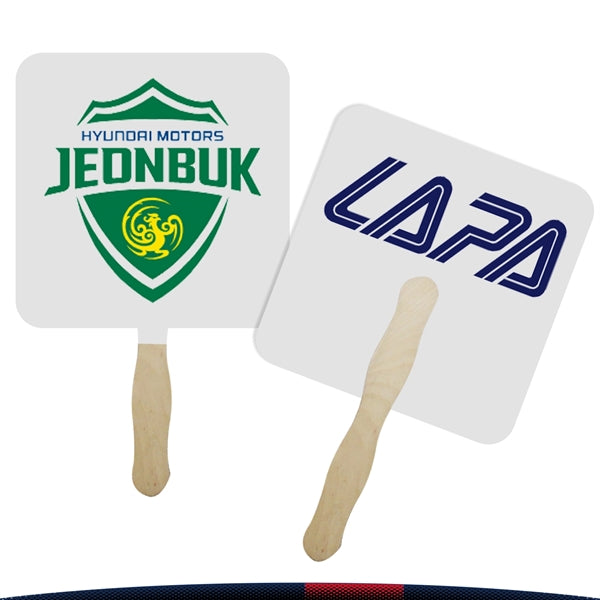 Square Wooden Handle Hand Fan