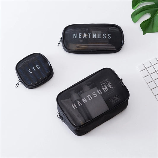 Grid Wash Cosmetic Bag