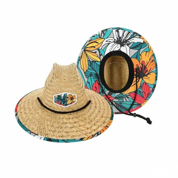 Straw Hat With Custom Patch