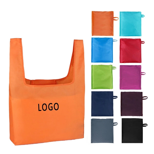 Solid Color Folding Shopping Tote