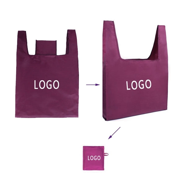 Solid Color Folding Shopping Tote