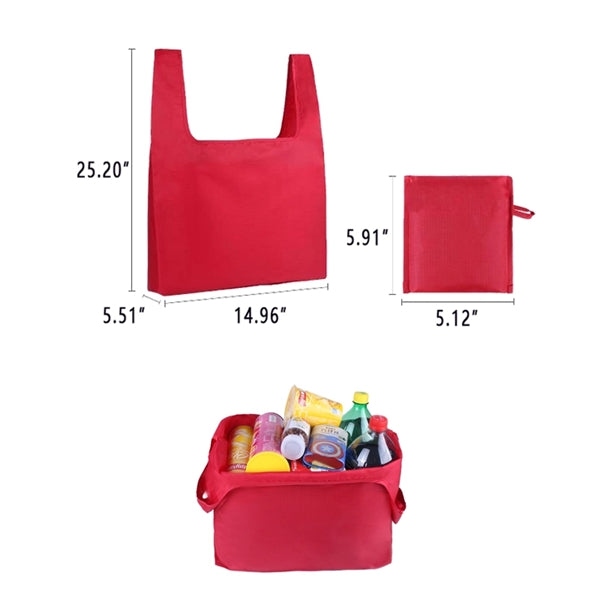 Solid Color Folding Shopping Tote