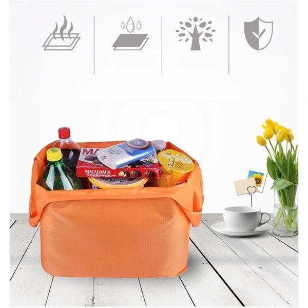 Solid Color Folding Shopping Tote