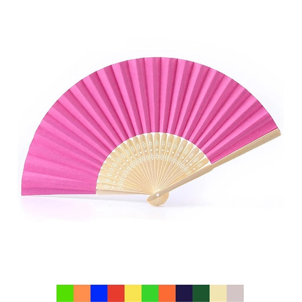 Full-color Folding Bamboo Paper Hand Fan