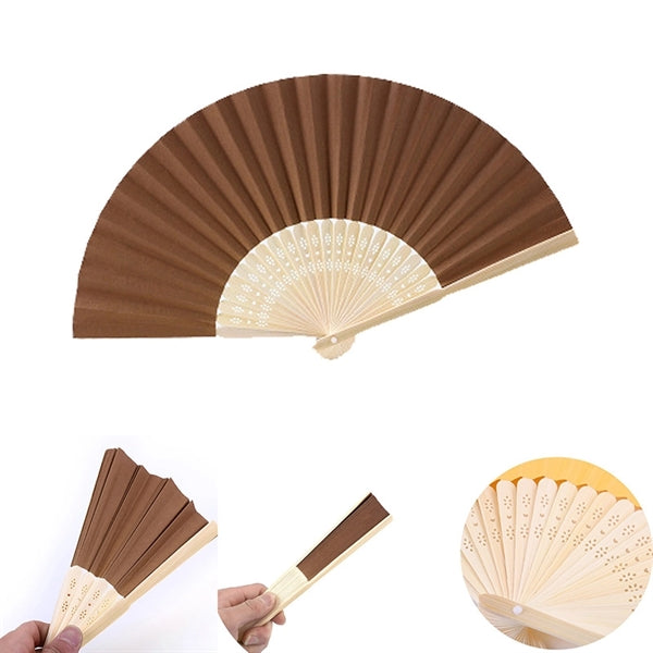 Full-color Folding Bamboo Paper Hand Fan