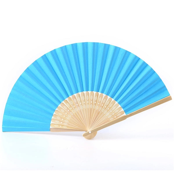 Full-color Folding Bamboo Paper Hand Fan