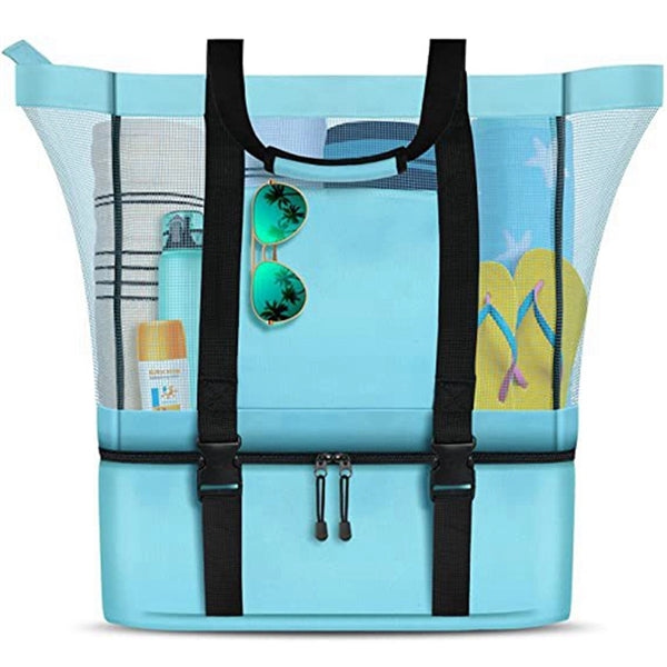 Beach Bag with Cooler Zipper