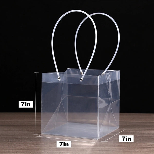 Square Clear Gift Tote with Handle