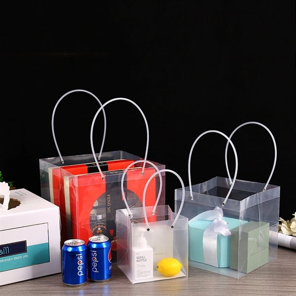 Square Clear Gift Tote with Handle