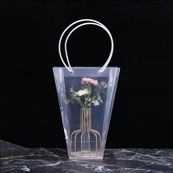 Trapezoid Clear Gift Tote with Handle