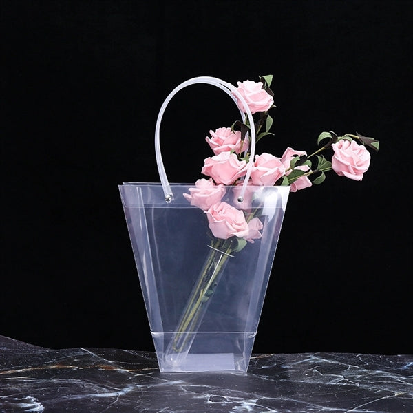 Trapezoid Clear Gift Tote with Handle