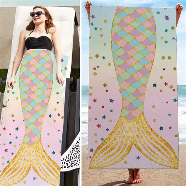 Dye Sublimated Microfiber Sand Proof Beach Towel