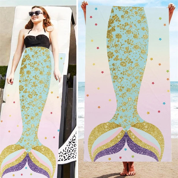 Dye Sublimated Microfiber Sand Proof Beach Towel