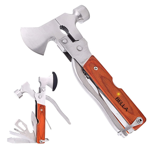 14 In 1 Multifunction Tool Portable Folding Wood Handle