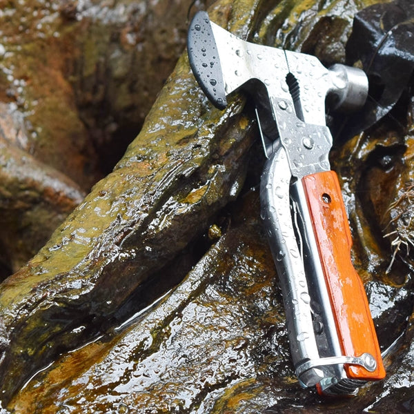 14 In 1 Multifunction Tool Portable Folding Wood Handle