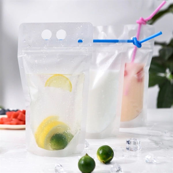 Hand-held Translucent Stand-up Plastic Pouch Bag