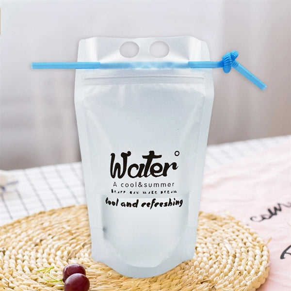 Hand-held Translucent Stand-up Plastic Pouch Bag