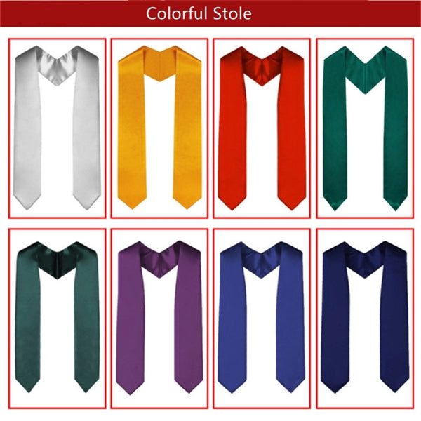 Plain Graduation Stole Colorful Stole For Adult