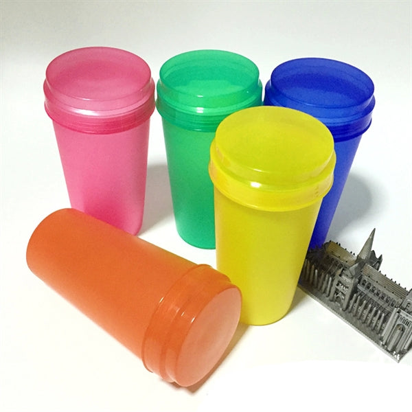 12oz Plastic Frosted Cups wth Lid