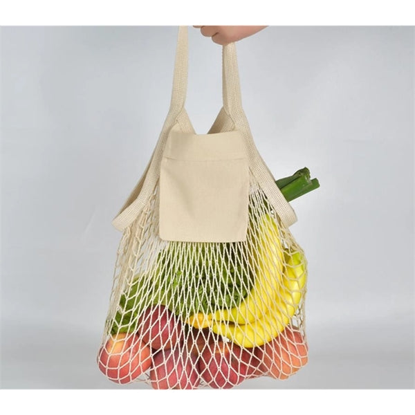 Collapsible Cotton Mesh Tote Bag