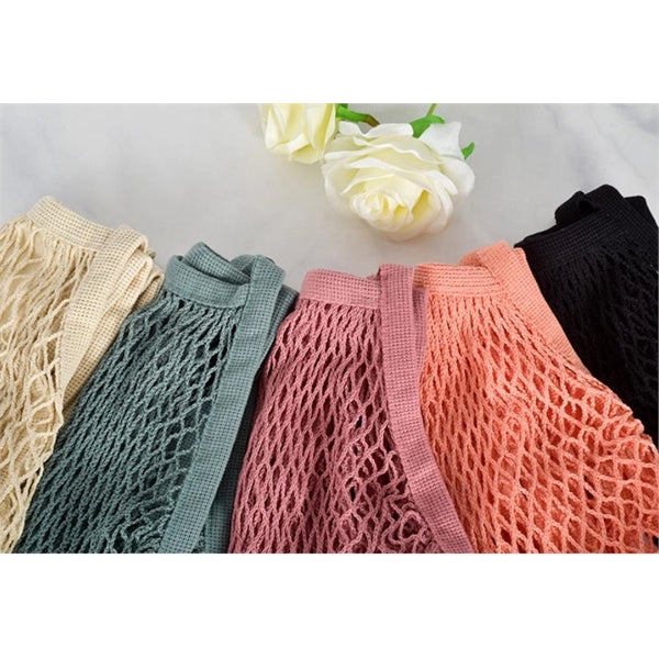 Collapsible Cotton Mesh Tote Bag