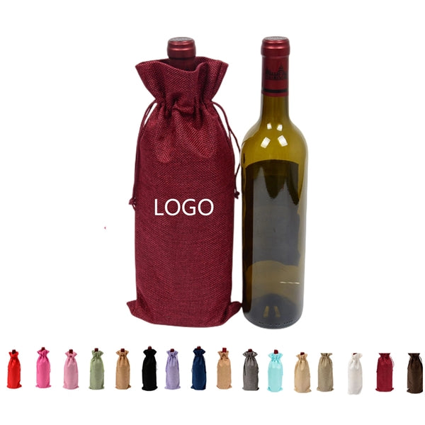 Burlap Wine Gift Bags