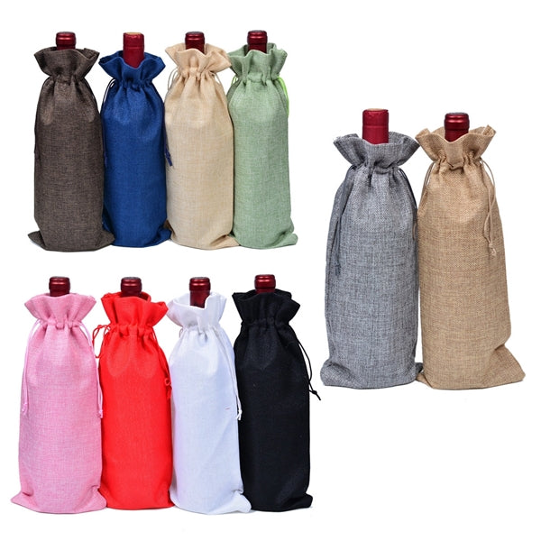 Burlap Wine Gift Bags
