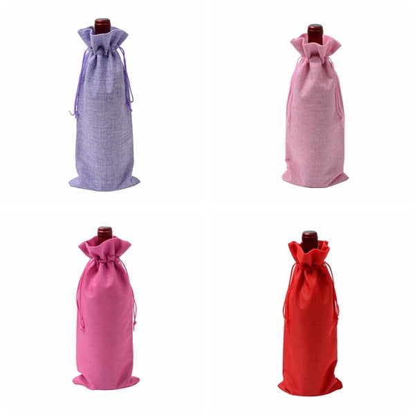 Burlap Wine Gift Bags