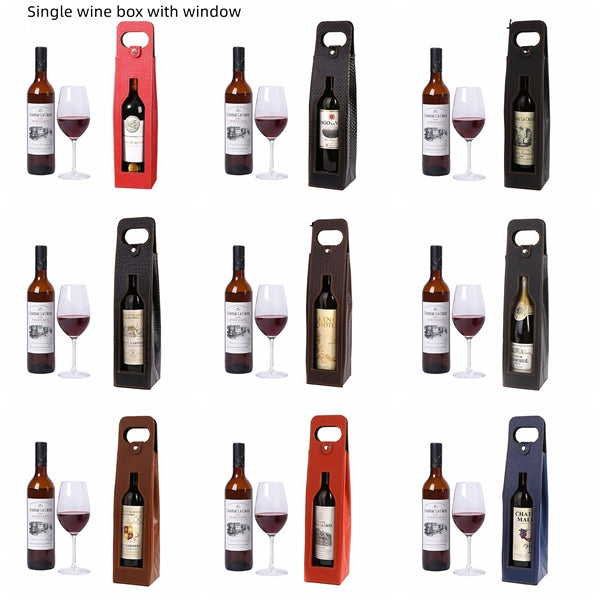Leather Wine Bag Carrier Tote