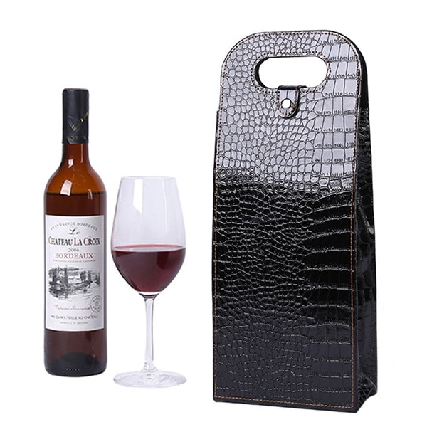 Leather Wine Bag Carrier Tote