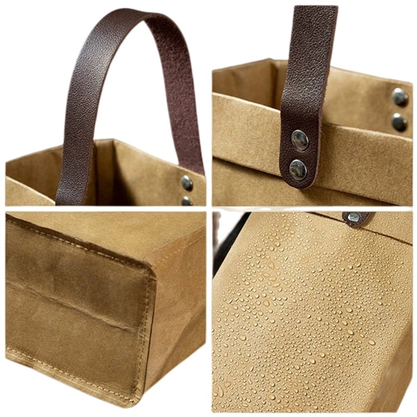 Kraft Washable Paper Wine Bag