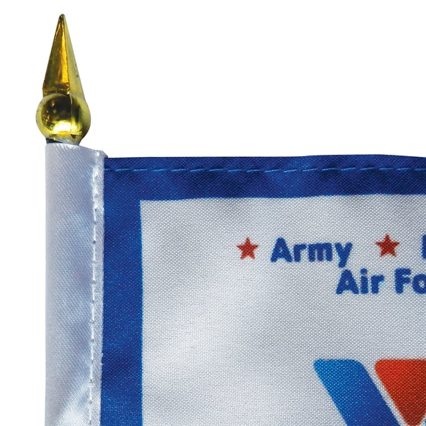 4" x 6" Double Sided Stick Flag with Black Plastic Base