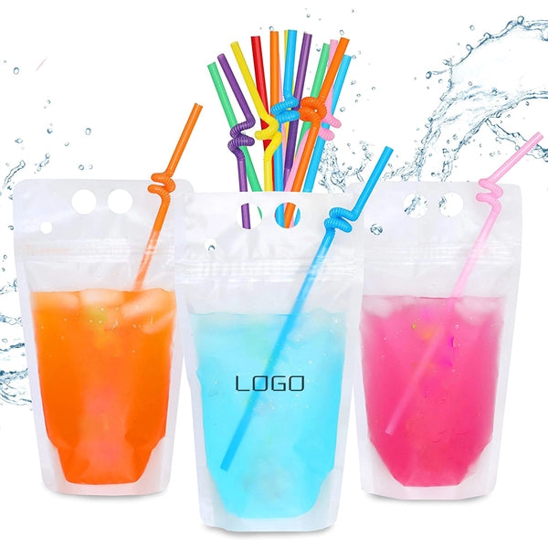 Hand-Held Drink Pouches With Straws