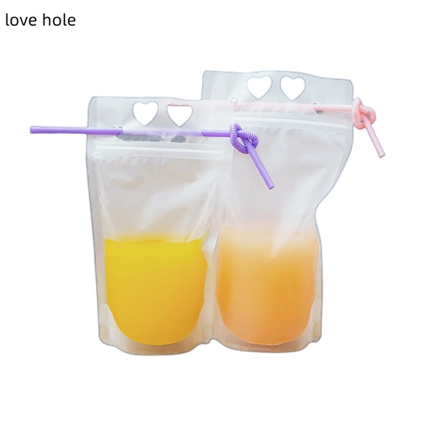 Hand-Held Drink Pouches With Straws