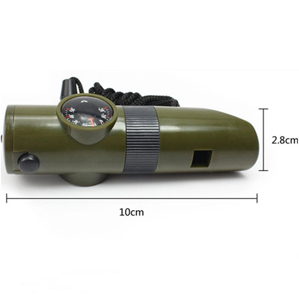 7 in 1 multi function survival whistle