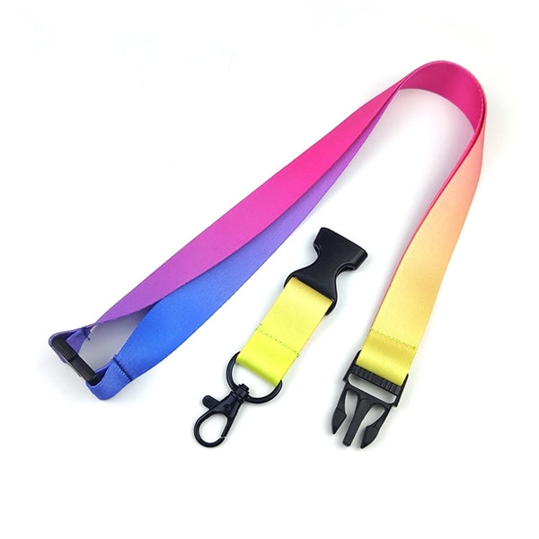 3/4" Full Color Lanyard w/ Lobster Claw and Buckle with Safe
