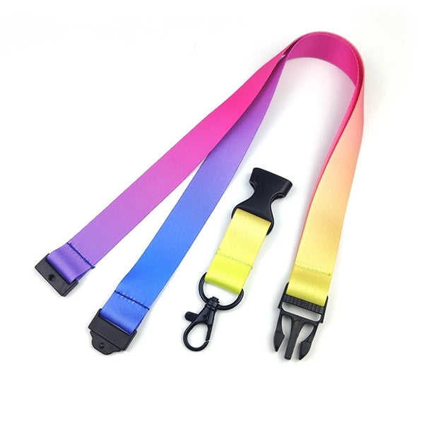 3/4" Full Color Lanyard w/ Lobster Claw and Buckle with Safe