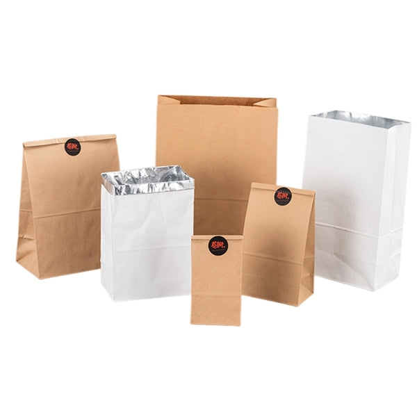 100PCS Square Disposable Kraft Paper Bags