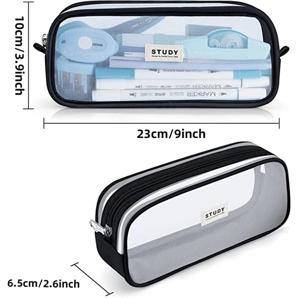 Grid Mesh Pencil Case