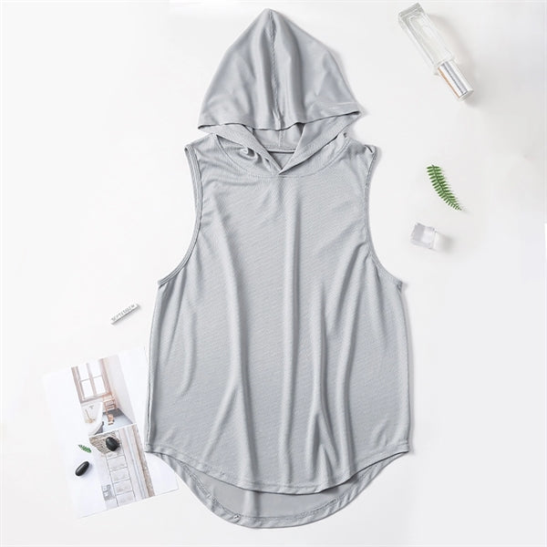 Men'S Workout Tank Top Gym Sleeveless Hoodie