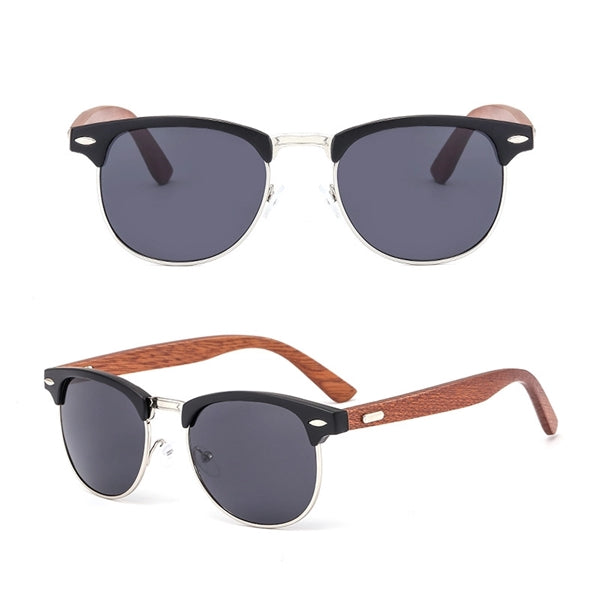 Vintage wooden sunglasses