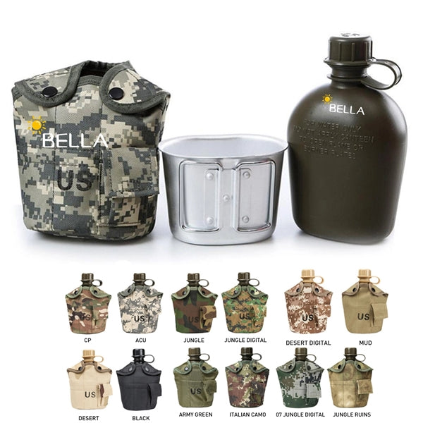 Tactical Water Bottle Milltary Aluminm Cooking Cup