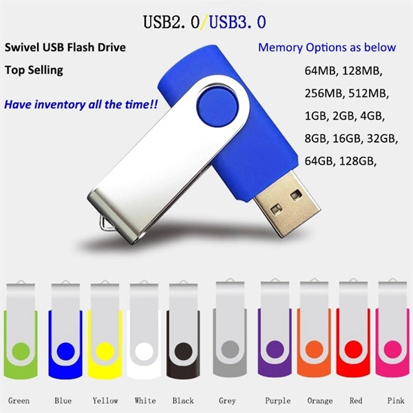 Swivel USB Memory Flash Drives