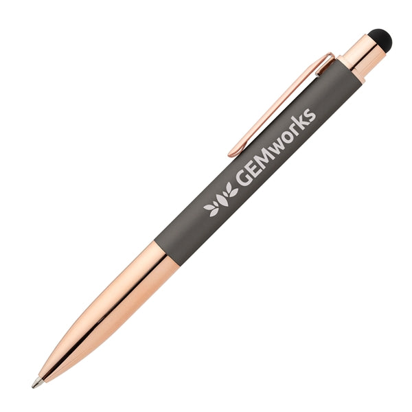 Baltic Softy Rose Gold Pen w/ Stylus - Laser Engrave