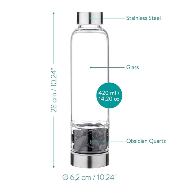 14oz Crystal Water Bottle Elixir Set