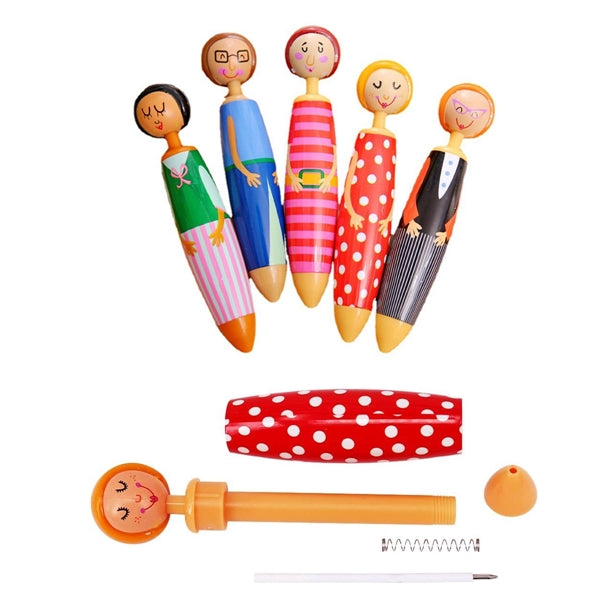Assorted Fashion Designed Doll Ballpoint Pen Set