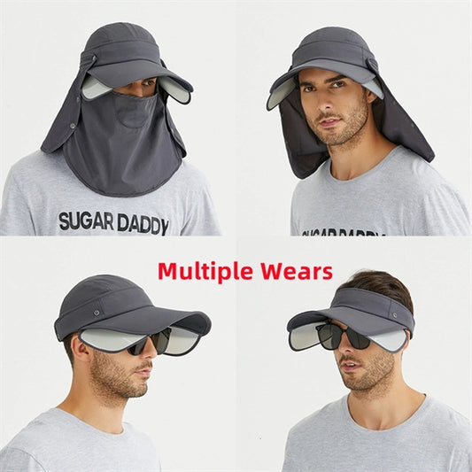 Outdoor UV Sun Protection Hat with Face Cover & Neck Flap